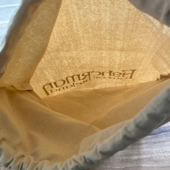 Fisherman Out of Ireland Canvas Backpack Tote Cream Organic Cotton Rope Straps - Picture 3 of 6